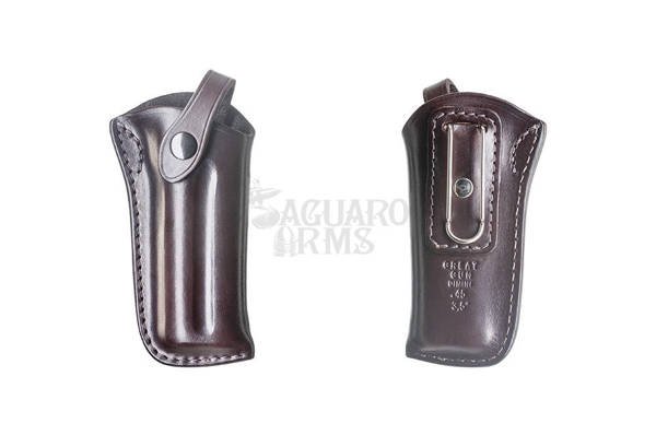 Leather holster Derringer Dimini 3,5'' .45 clip Great Gun