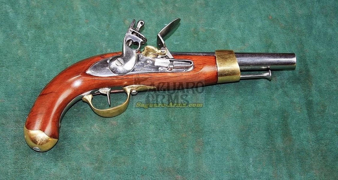 Pistolet czarnoprochowy skałkowy An XIII cal .69