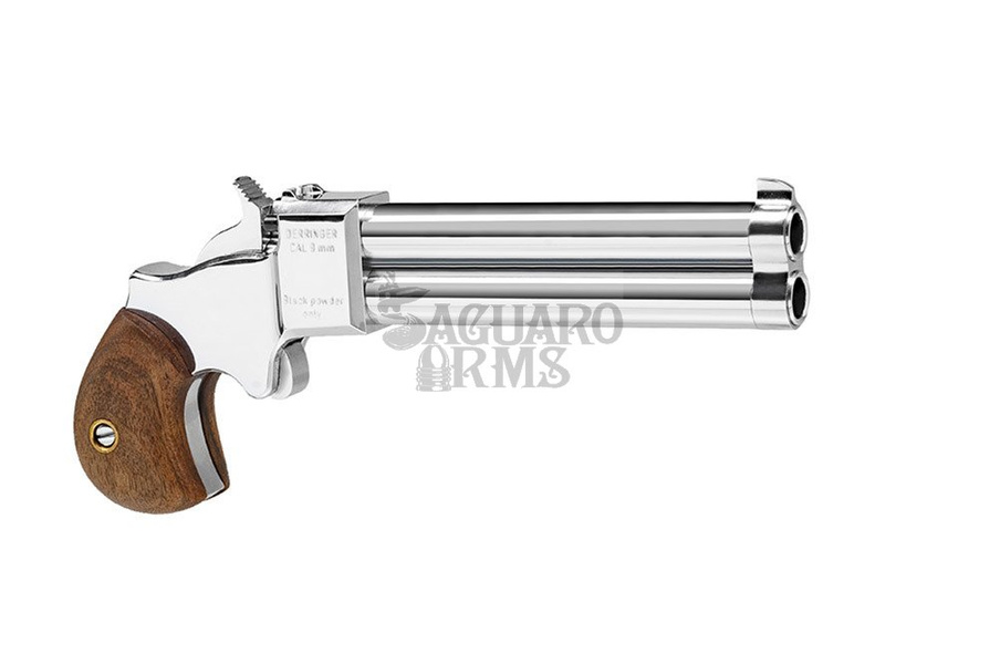 Pistolet czarnoprochowy Derringer 9mm 4" chrom