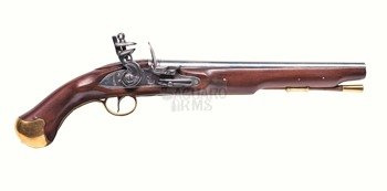 Czarnoprochowy angielski pistolet skałkowy marynarki .62