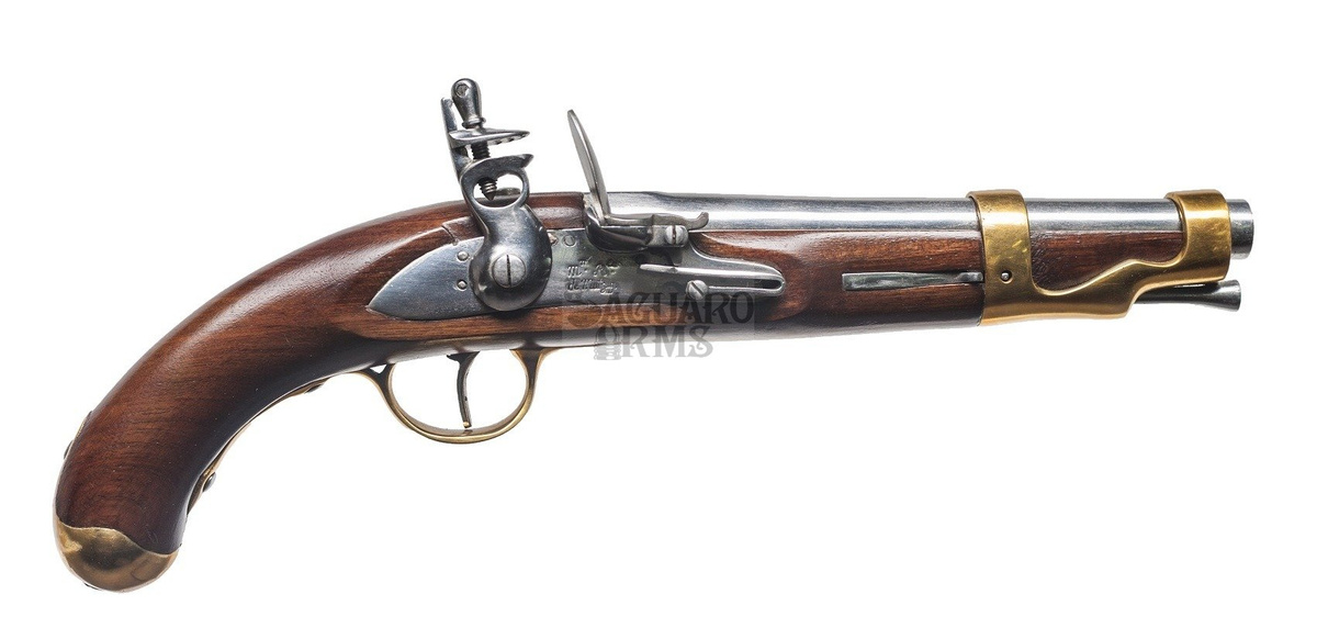 Francuski pistolet skałkowy 1766.Cal. 62.