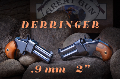 Pistolet czarnoprochowy Derringer 9mm 2"