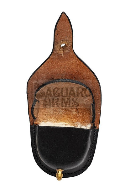 Black leather caps box -single loop