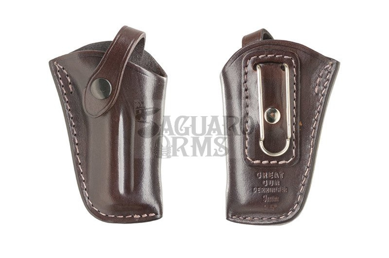 Leather Holster Derringer 2,5" Great Gun 9mm clip 