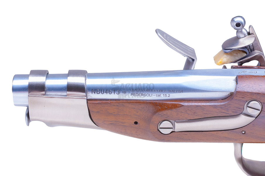Pistolet czarnoprochowy AN IX de Gendarmerie kal. .15,20 mm w skrzyni drewnianej