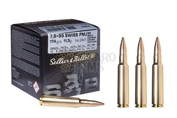 Amunicja .7,5x55 SWISS S&B   op.50szt. FMJ