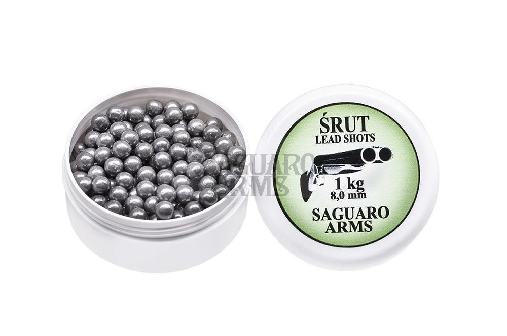 Śrut 1kg 8,0 mm - cena, opinie | Sklep z bronią czarnoprochową Saguaro Arms