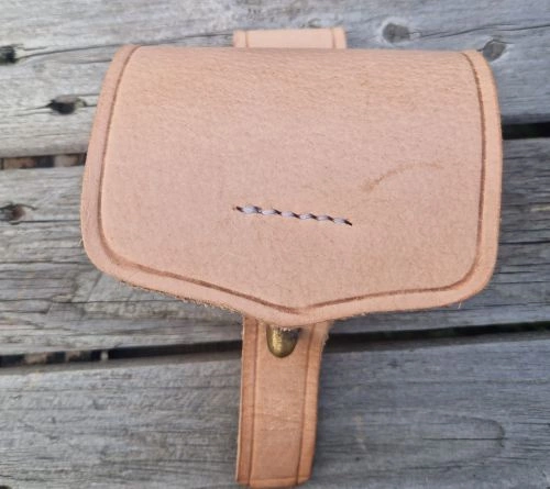 Brown leather big cap box