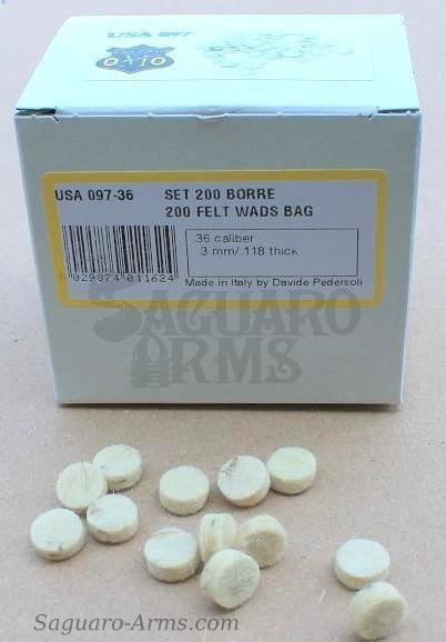 Przybitki filcowe 3 mm kal. .36 USA097-36