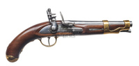 Francuski pistolet skałkowy 1766.Cal. 69.