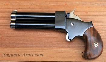 Pistolet czarnoprochowy Derringer .45  3,5'' spust,kurek,muszka chrom