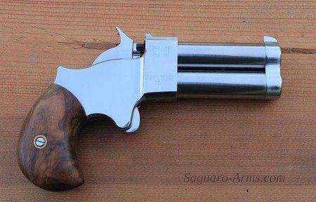 Pistolet czarnoprochowy Derringer .45 2,5"  chromowany, INOX