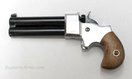 Pistolet czarnoprochowy Derringer 9mm 3" rama chrom